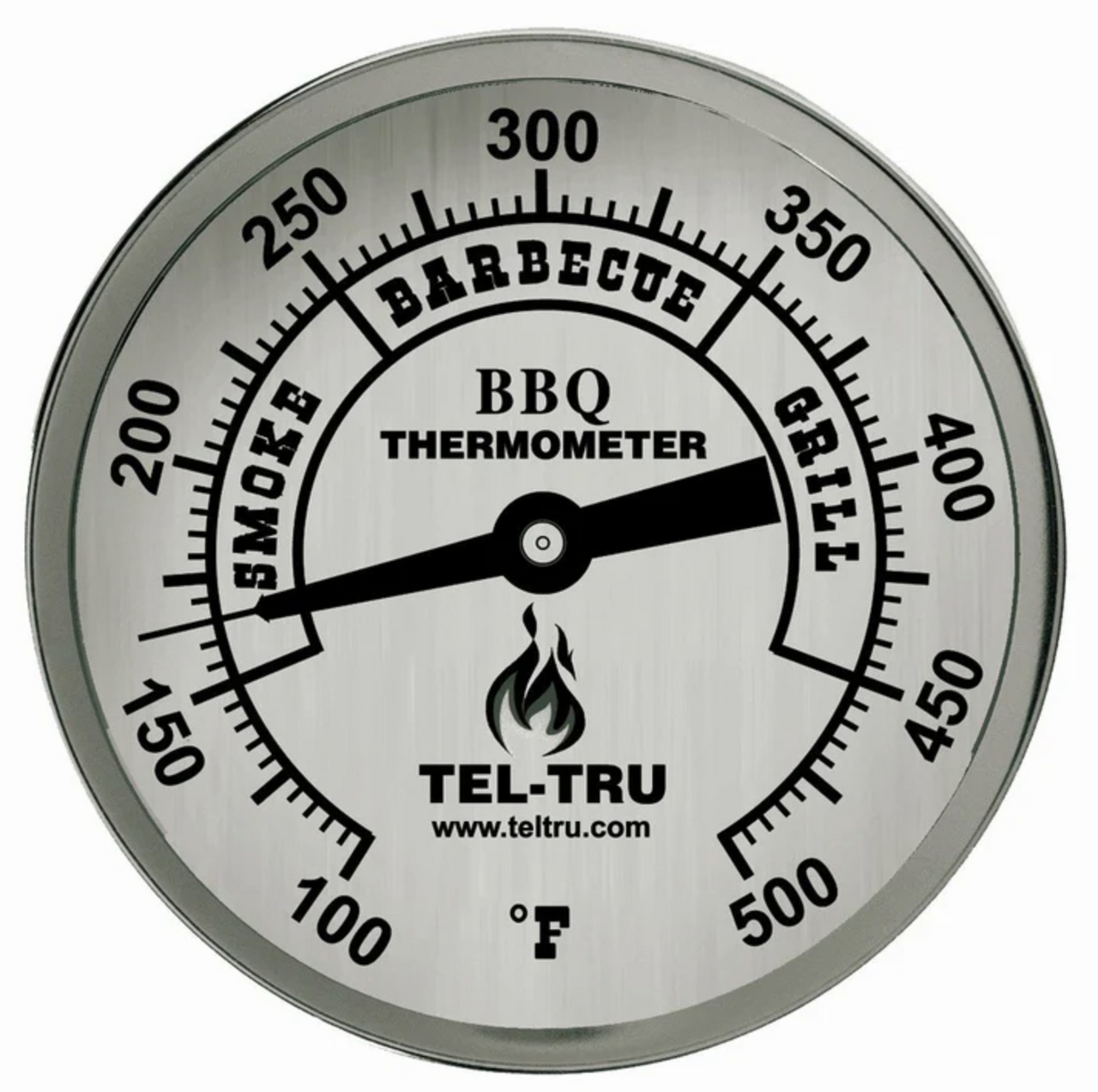 Tel-Tru BBQ Thermometer - BQ300 - 3" Dial &  4" Stem (Plain Zones)